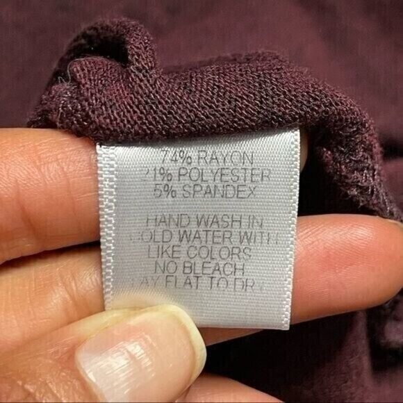 gibson Burgundy Boxy Soft Light Weight Sweater Top Size XXS - Picture 9 of 9